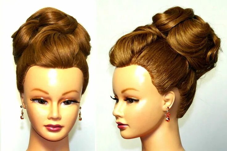 Прически на длинные волосы на манекене Hairstyle for medium long hair. Bridal updo. Medium long hair, Hair styles, Brid