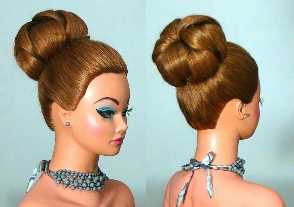 Прически на длинные волосы на манекене Love how she made individual sections so they are all the same. Long hair updo, 