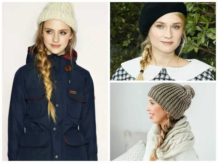 Прически на длинные волосы под шапку Side-Swept-Braid-with-a-Beanie-Braid-Hairstyle-Ideas-with-Hats.jpg (1024 × 768) 