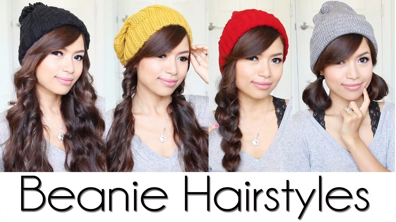 Прически на длинные волосы под шапку Cute & Easy Hairstyles for Beanies / Hats - YouTube