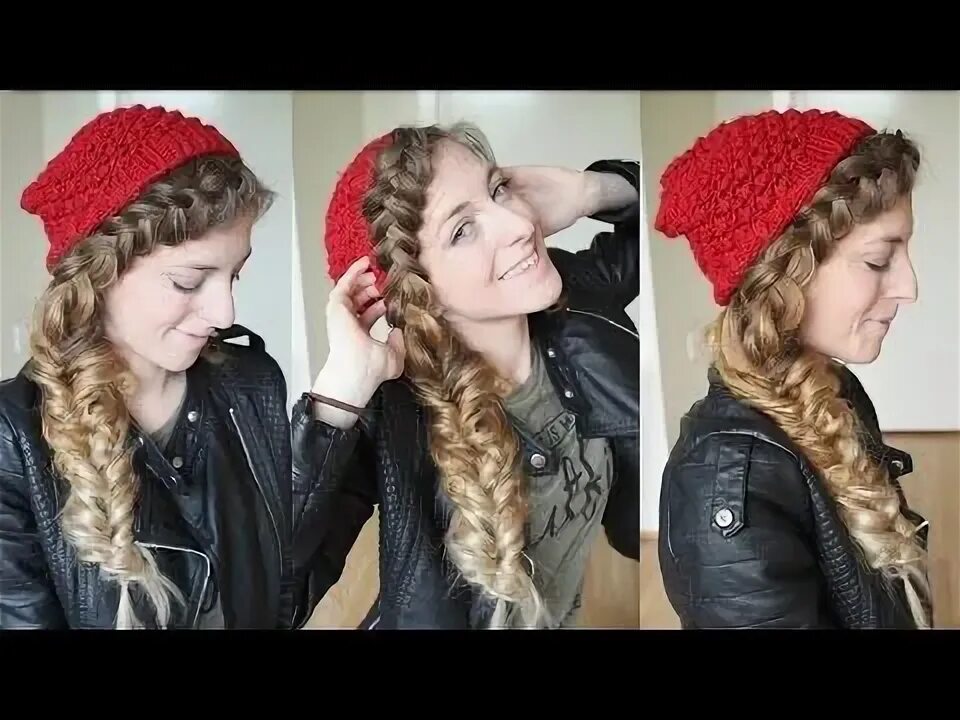 Прически на длинные волосы под шапку Side Beanie/ Hat Braid Hairstyle Braidsandstyles12 Braiding your own hair, Braid