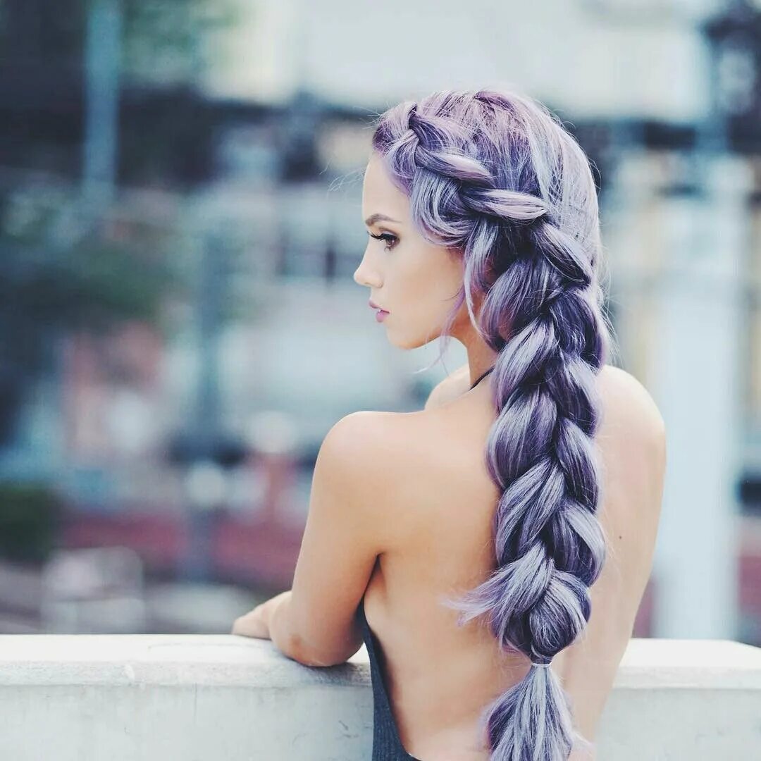 Прически на длинные волосы с канекалоном Pin on Hair&Braids Lilac hair, Hair styles, Pastel purple hair