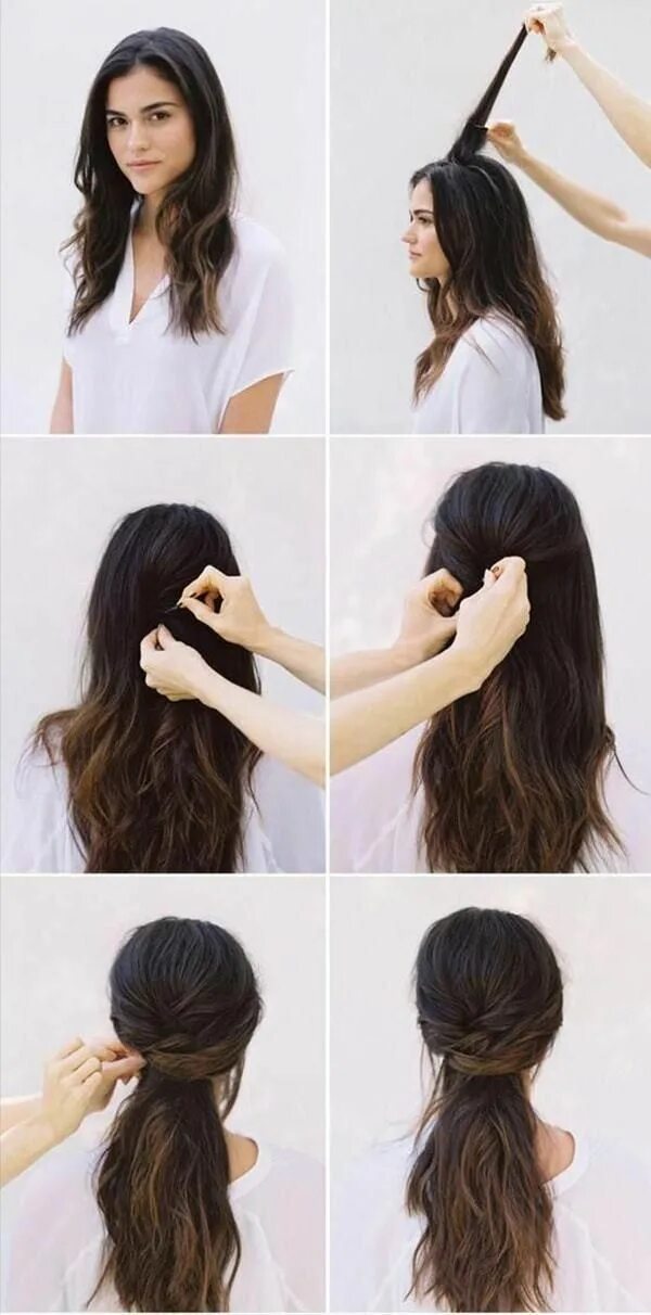 Прически на длинные волосы самостоятельно Long hair is guaranteeing that it's lean, instead of thick and out of control (e