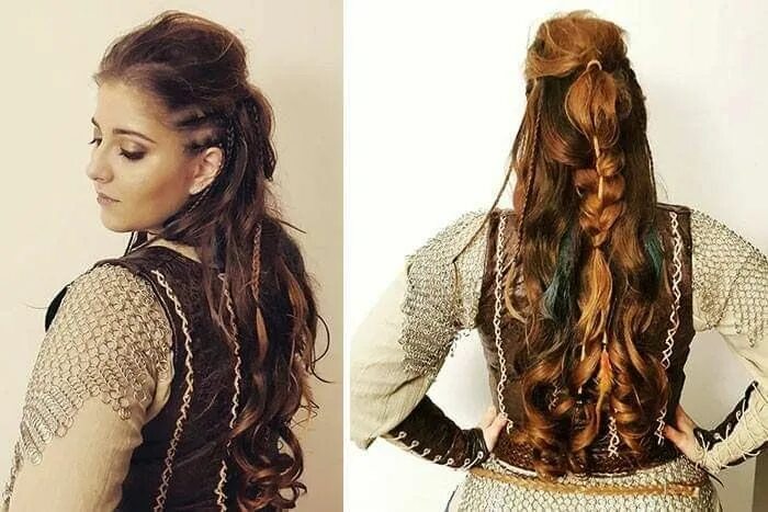 Прически на длинные волосы в стиле викинг Pin by Katie Wicker on Cute Hair Viking hair, Hair styles, Viking braids