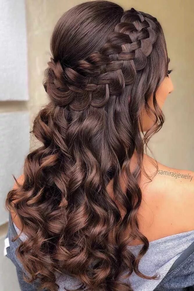 Прически на длинный волос на праздник девушке 18 Nice Holiday Half Up Hairstyles for Long Hair Down hairstyles for long hair, 