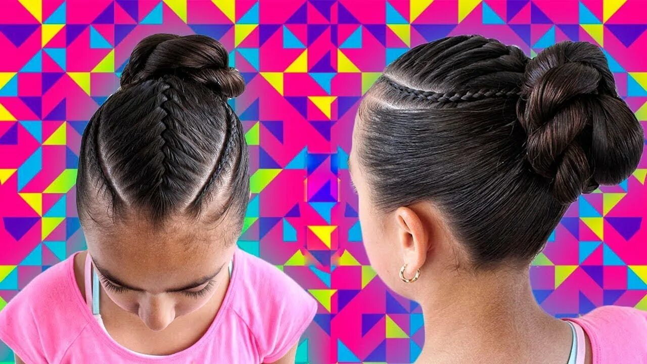 Прически на гимнастику легкие Peinado con trenza elegante para niña con terminación en flor braid with flower 