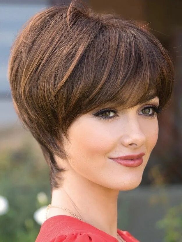 Прически на густые короткие Pin on Hairstyles Short hair with layers, Cheap human hair wigs, Short bob hairs