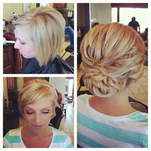 Прически на каре боб в домашних условиях 20 Short Hairstyles for Bridal Wedding Hairstyles Short hair up, Short wedding h