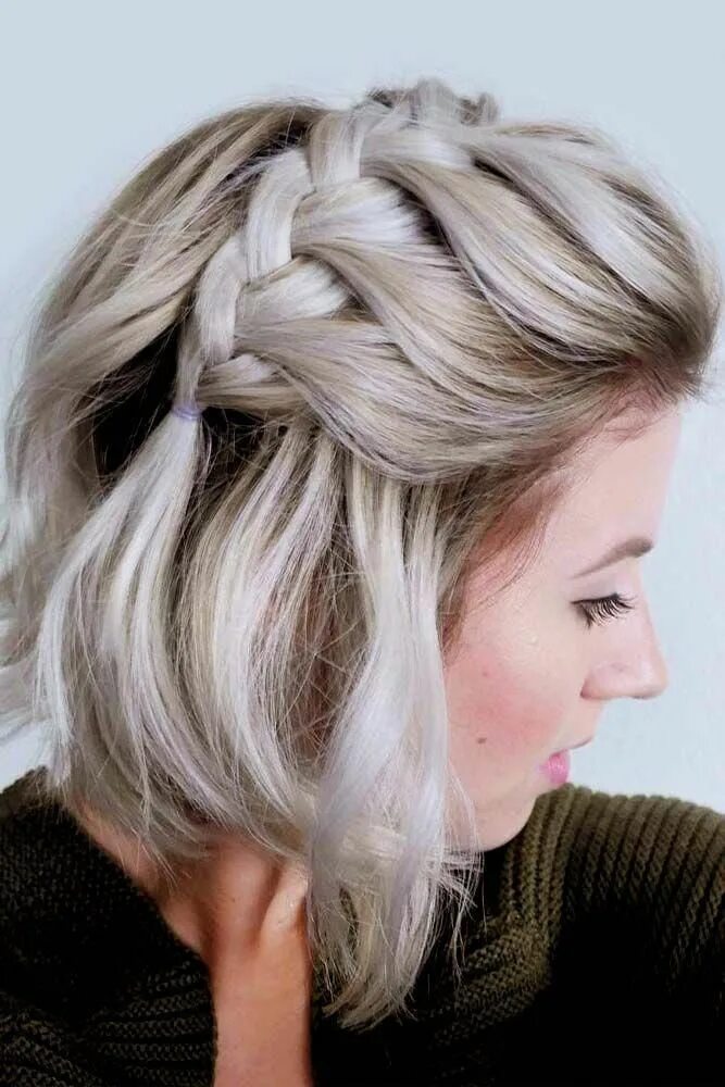 Прически на каре косички neuefrisureen.club Cute hairstyles for short hair, Cute simple hairstyles, Short