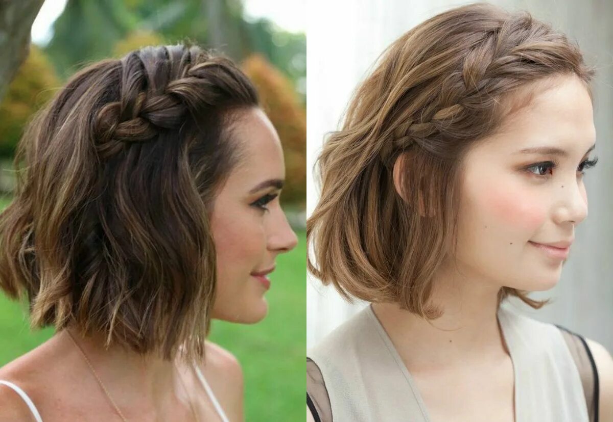 Прически на каре волосы для девушек Cutest Braids For Short Hair To Try Today Hairdrome.com Braids for short hair, P