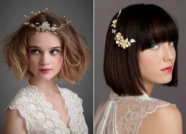 Прически на каре волосы для девушек Les jolies mariées aux cheveux courts - J'ai dit oui Short wedding hair, Hair st