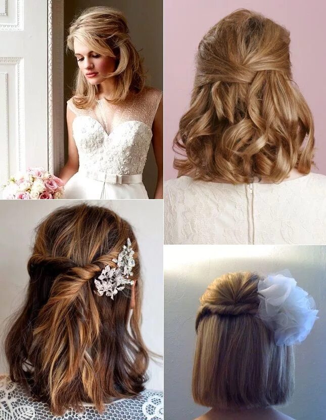 Прически на короткие распущенные 9 Short Wedding Hairstyles For Brides With Short Hair Confetti.ie Medium length 