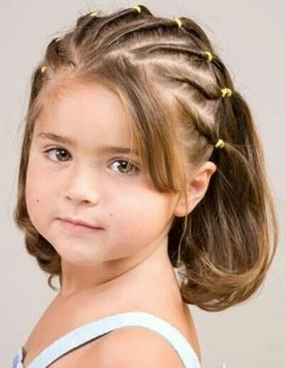 Прически на короткие волосы 9 лет Хвостики Baby hairstyles, Girls hairstyles easy, Kids hairstyles