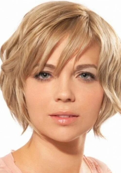 Прически на короткие волосы на круглое Short Wavy Hairstyles for 2014 - Sleek Short Hair - Pretty Designs Прически, Жен