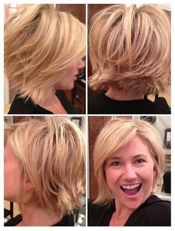 Прически на короткие волосы после каре Image result for choppy bob haircut for fine hair #bobhairstylesforfinehair Shor