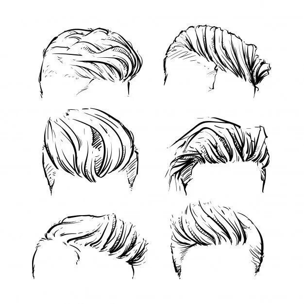 Прически на короткие волосы рисунки Drawing Hairstyles For Your Characters (con imágenes) Dibujos de hombres, Manos 