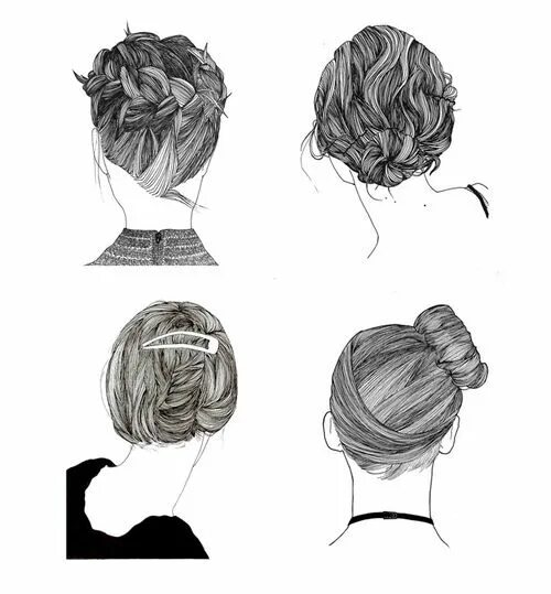 Прически на короткие волосы рисунки mona lisas and mad hatters Hair illustration, Hair pictures, Hair updos