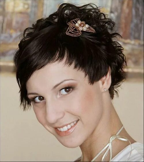 Прически на короткие волосы с челкой 40 Best Wedding Hairstyles for Short Hair That Make You Say "Wow!" Short wedding