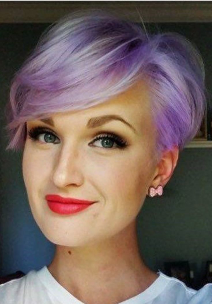 Прически на короткие волосы цвет волос Pin by V. Duff on Short and Sassy Hair Lilac hair, Hair color purple, Short hair