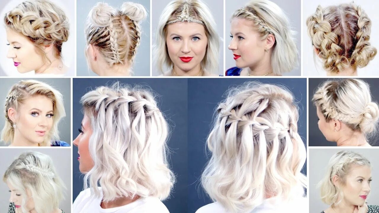 Прически на короткие волосы заплести Top 15 Braided Short Hairstyles Milabu - YouTube