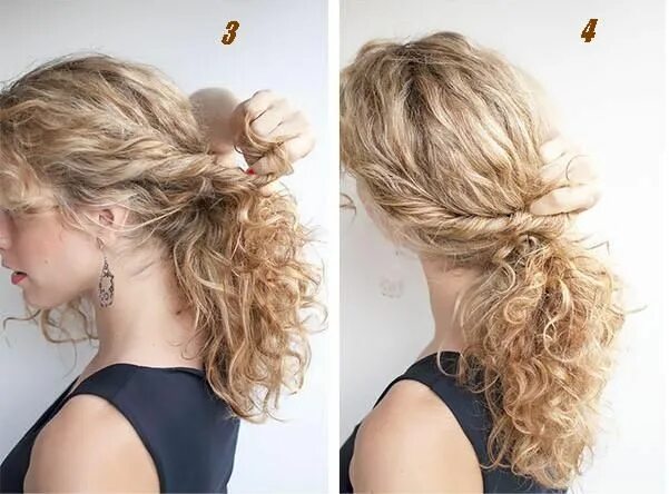 Прически на кудрявые волосы на каждый Coiffure cheveux bouclés Coiffure simple et rapide, Coiffures simples, Coiffures