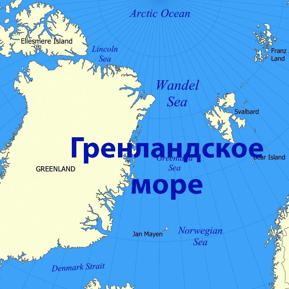 Прически на море на каре Гренландское море