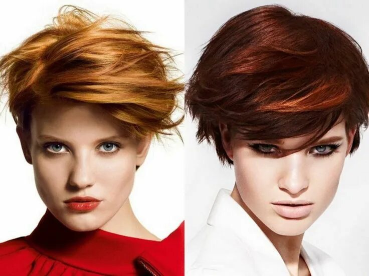 Прически на осень короткие волосы #Kurzhaarfrisuren #Trend #2019 mit roter und #Kupfer #Haarfarbe Hairstyles with 