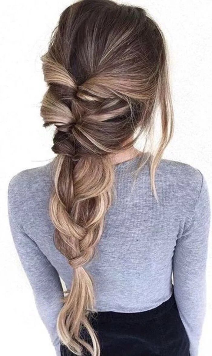 Прически на повседневку легкие white-background-cornrow-braid-hairstyles-brown-hair-blonde-highlights-grey-top 