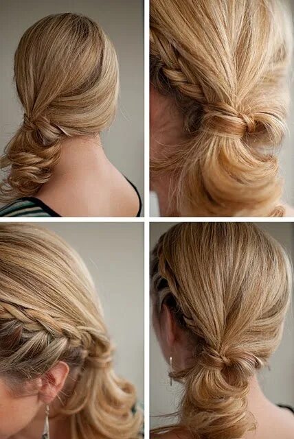 Прически на повседневку на средние Hair Romance: 30 Days of Twist & Pin Hairstyles - Day 11 Hair romance, Side pony