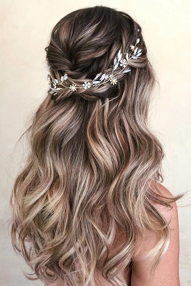 Прически на распущенные волосы 2024 Half Up Half Down Wedding Hairstyles 2023 Guide: 70+ Looks Penteados, Penteado n