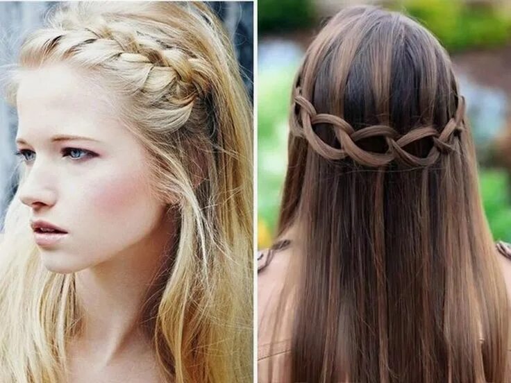 Прически на распущенные волосы на праздник Pin on Peinados Straight hairstyles, Long hair styles, Straight prom hair