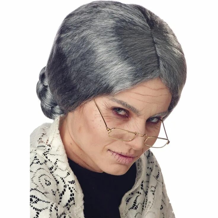 Прически на средние бабушка Grandma Wig Costume wigs, Grandma costume, Grey wig