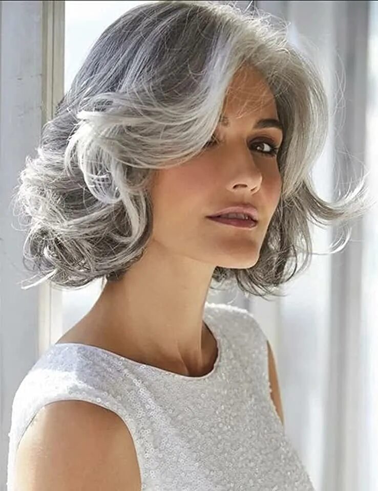 Прически на средние седые волосы Amazon.com: Old Woman Wig