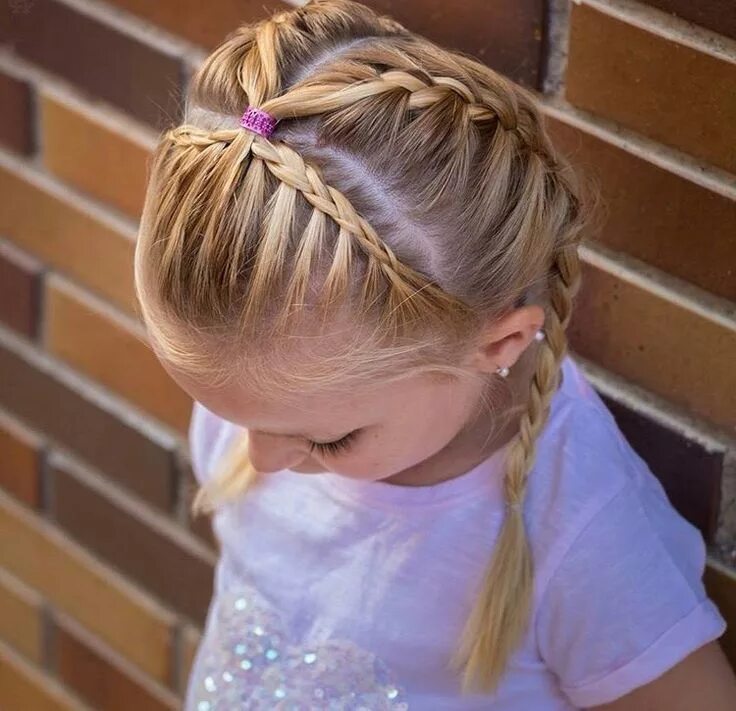 Прически на средние тонкие волосы девочке Pin by Lily Melendez on Niñas Little girls ponytail hairstyles, Kids hairstyles,