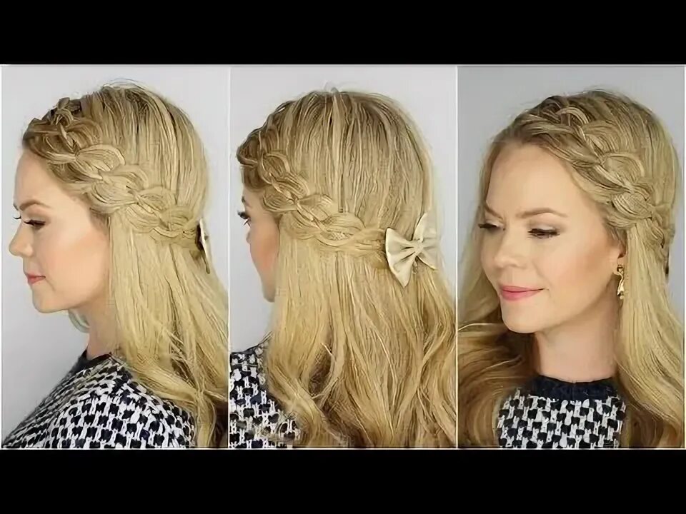 Прически на средние волосы 9 класс Four Strand Headband Braid Headband hairstyles, Braided hairstyles, Bridesmaid h