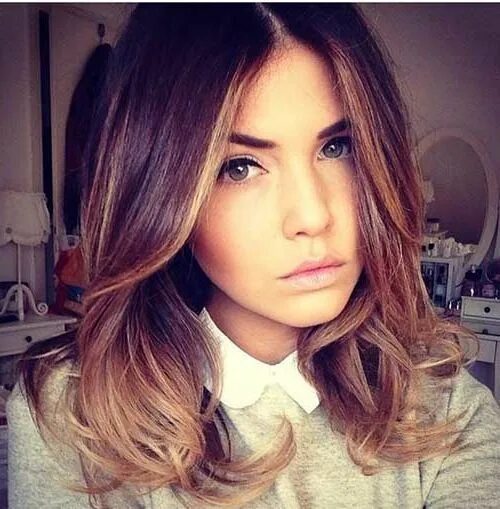 Прически на средние волосы амбре ombre for shoulder length hair: Long hair color, Long hair styles, Hair styles 2