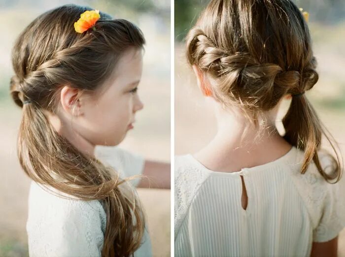 Прически на средние волосы девочке 12 DIY autumn inspired spring mountain ranch wedding photography Flower girl hairst