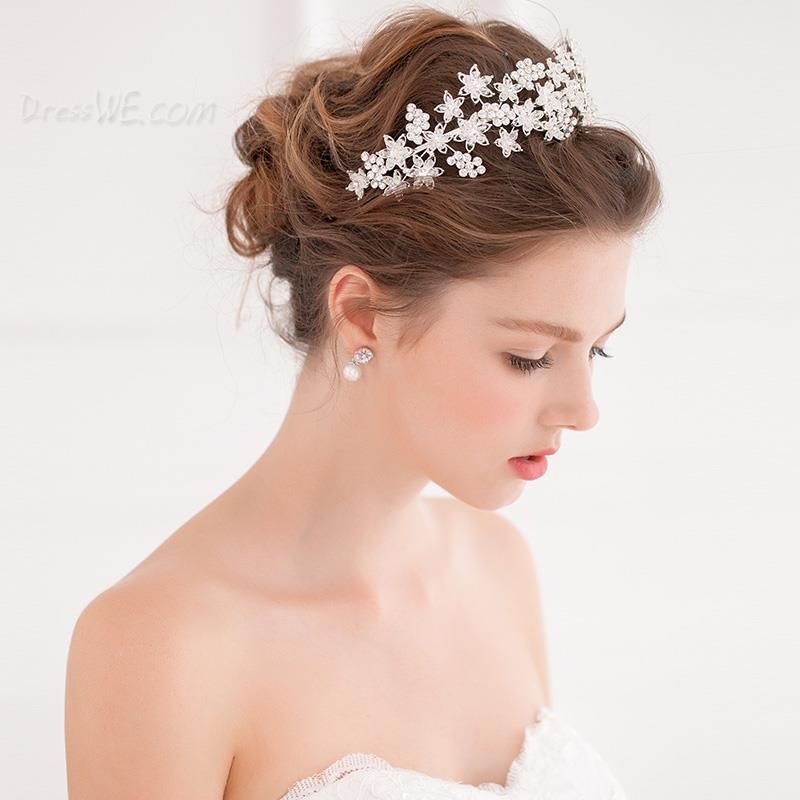 Прически на средние волосы диадема Pin on ROPA - Novias (vestidos) ...Otros Bridesmaid hair accessories, Wedding ha