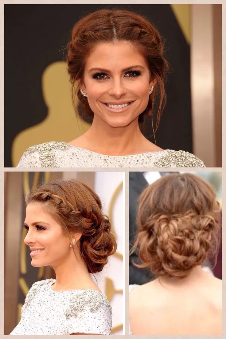 Прически на средние волосы к платью Unique-Hairstyle.com Ideias de penteado, Cabelo, Penteados lindos