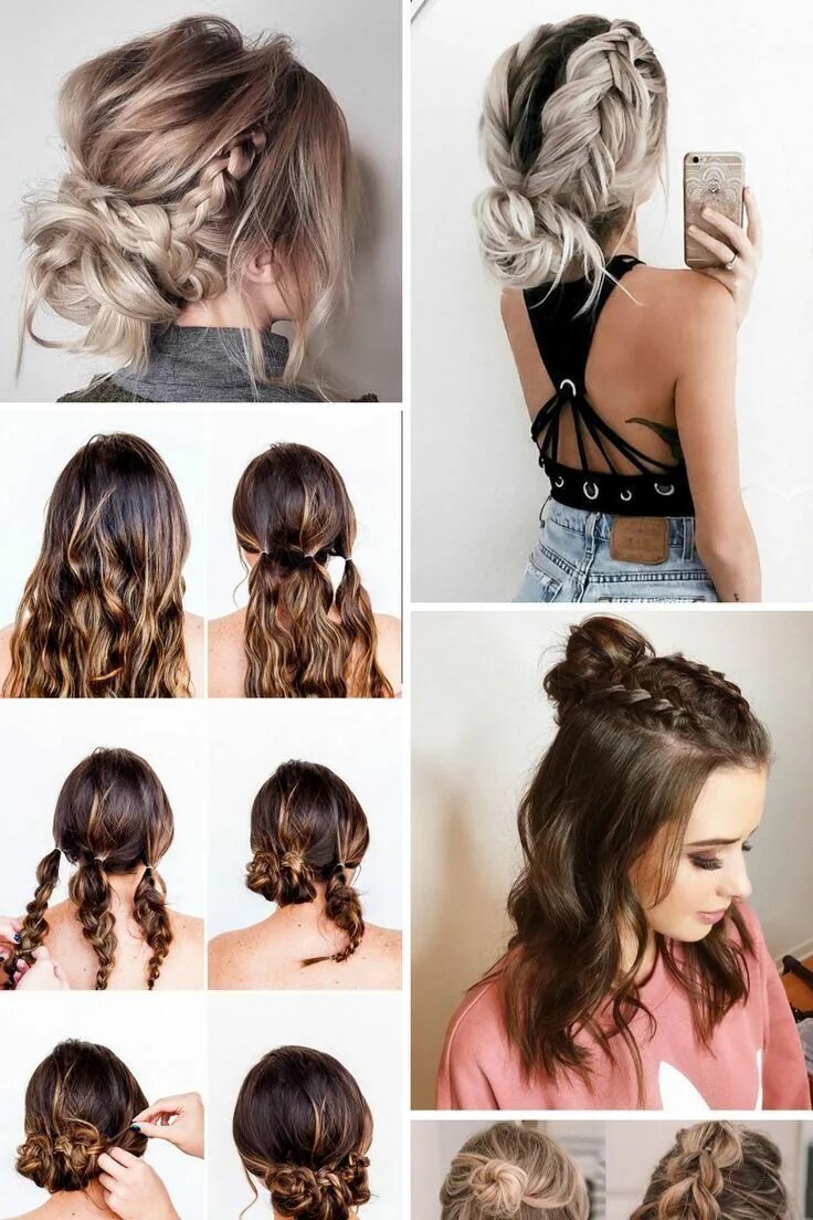 Прически на средние волосы легкие на повседневку 15 Creative Easy Hairstyles in 2020 Medium hair styles, Short hair styles easy, 