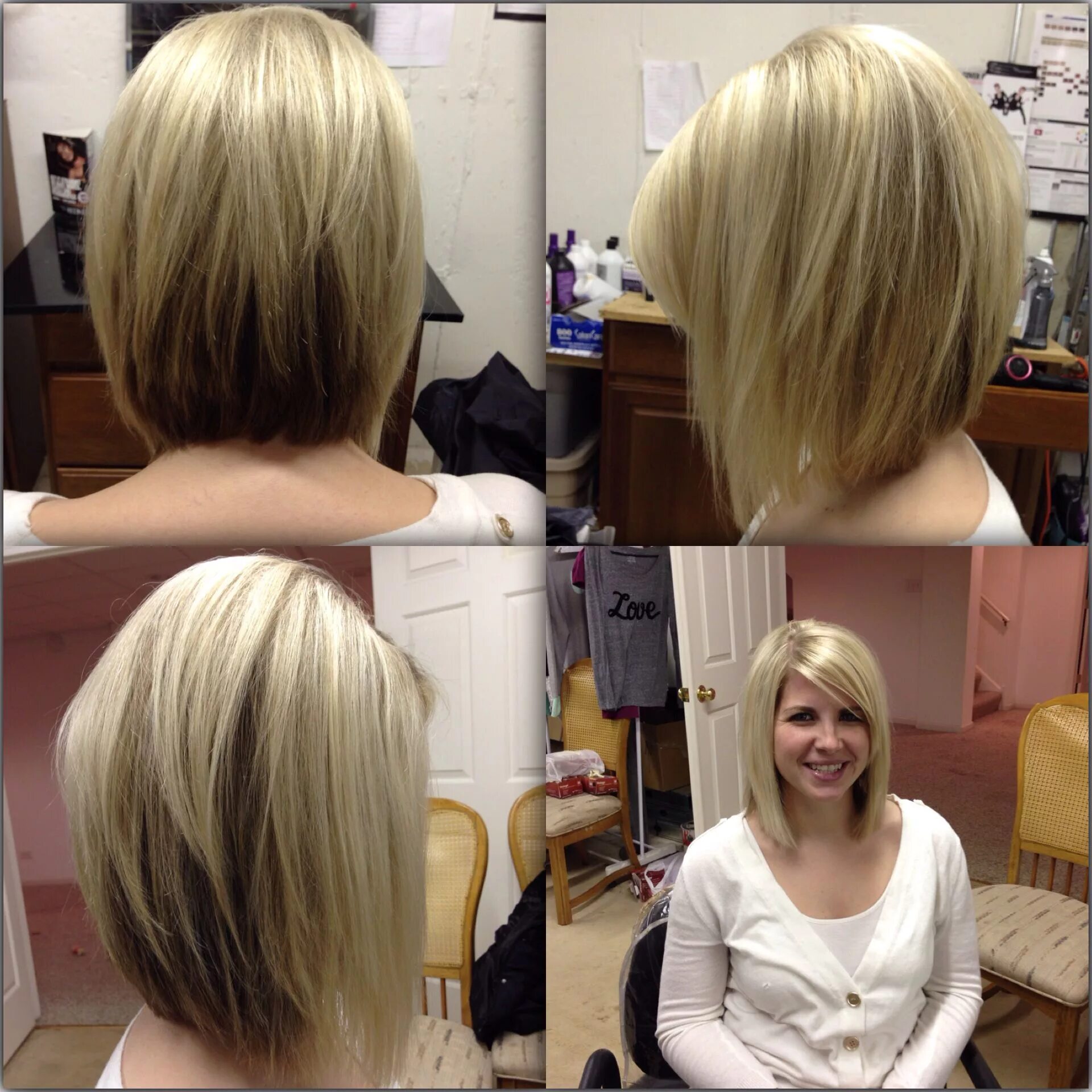 Прически на средние волосы после каре Angled Bobs with Bangs Angled bob hairstyles, Bob hairstyles, Medium hair styles