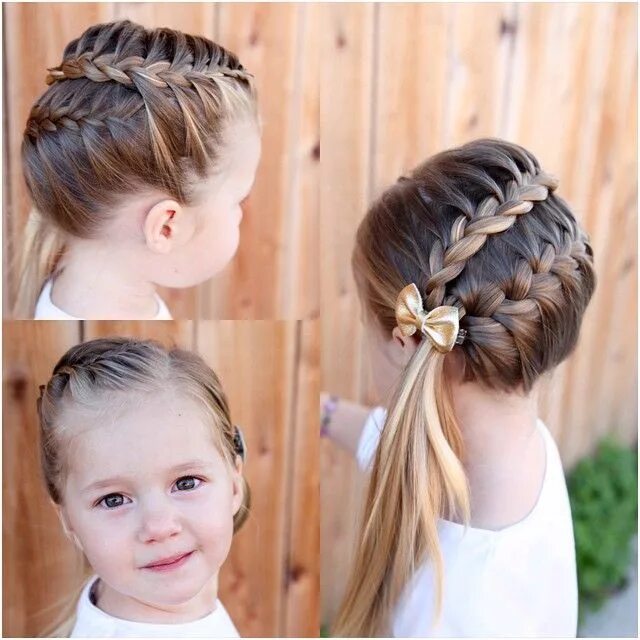 Прически на средние волосы в сад Baby hairstyles, Flower girl hairstyles, Girl haircuts