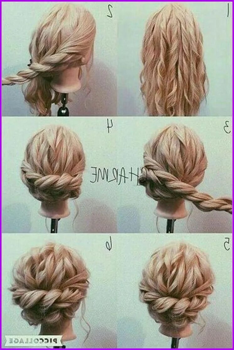 Прически на средние волосы жгутиками 29 Awesome Things You Can Learn From Easy At Home Updo Prom hair medium, Prom ha