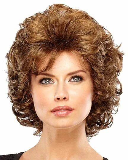 Прически на средние вьющиеся волосы для женщин Jon Renau Wigs Sapphire Large Cheap human hair wigs, Wig hairstyles, Short curly