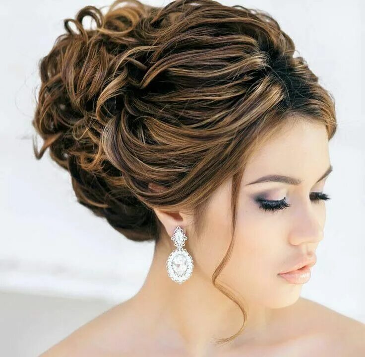 Прически на средний волос вечерние женские Hairstyle Frisur hochzeit, Frisur braut, Frisuren