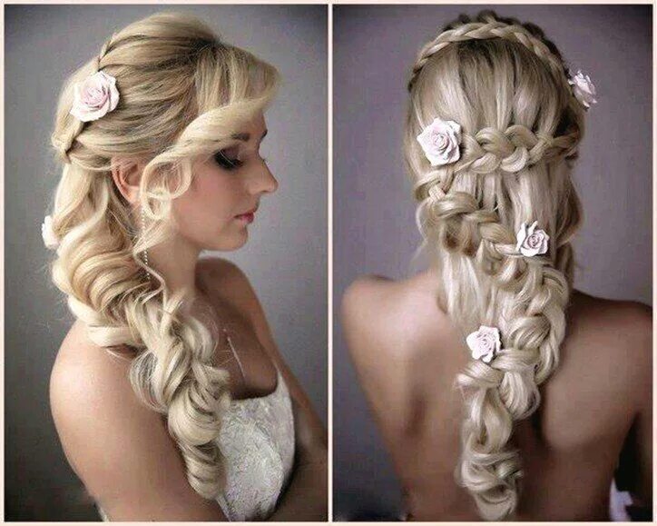 Прически на свадьбу длинные волосы косы Forever mine !( kolena love story ) Elegant wedding hair, Bridal hairstyles with