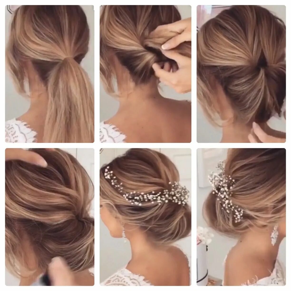 Прически на свадьбу пошагово на средние Pin by Mariska on Hair & Makeup Long hair styles, Bridal hair updo, Short weddin