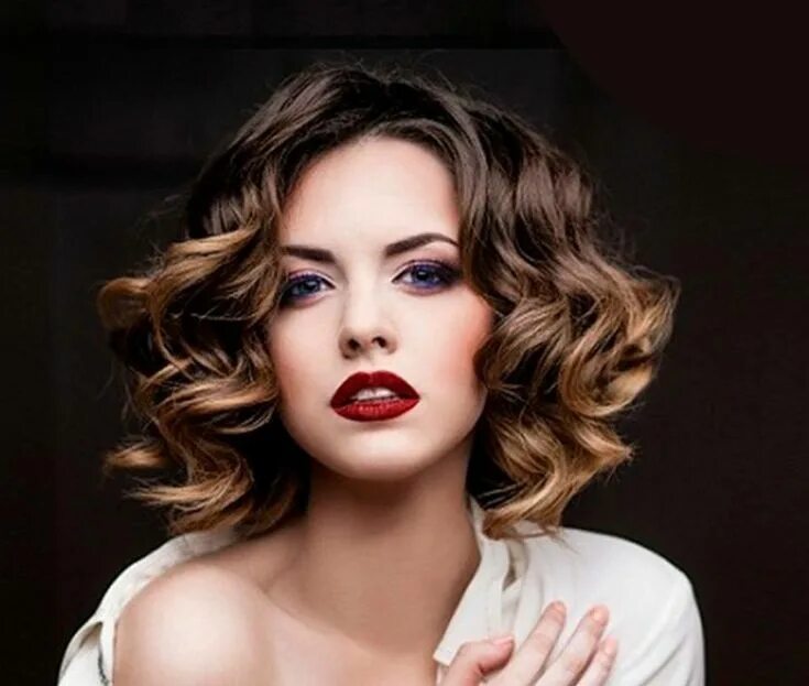 Прически на темные короткие волосы большие локоны Пин на доске Hairstyle Укладка коротких волос, Женские прически, Короткие причес