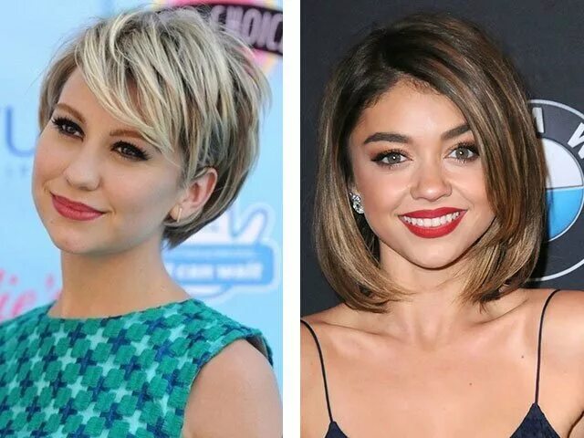 Прически на тонкие волосы на круглое Fashionable female haircuts for short hair