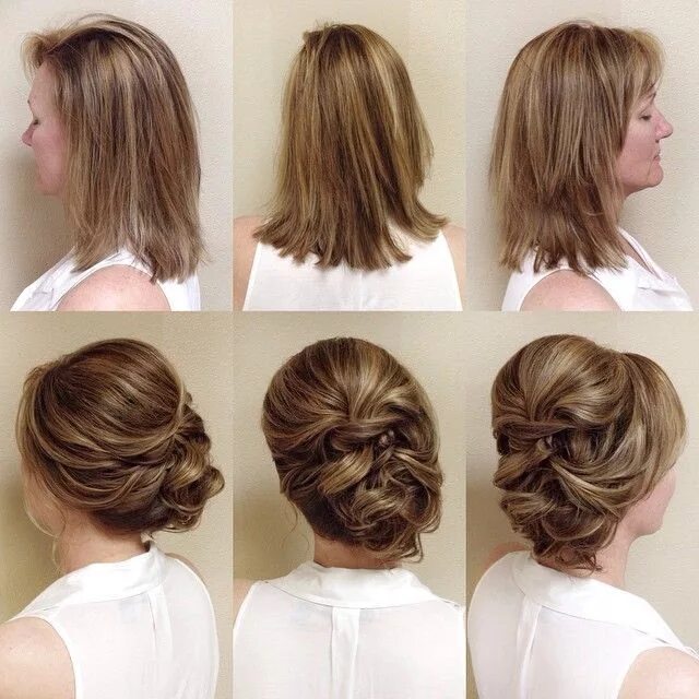 Прически на тяжелые волосы средней длины #beforeandafter on the mother of the bride today. Another example of a short hai